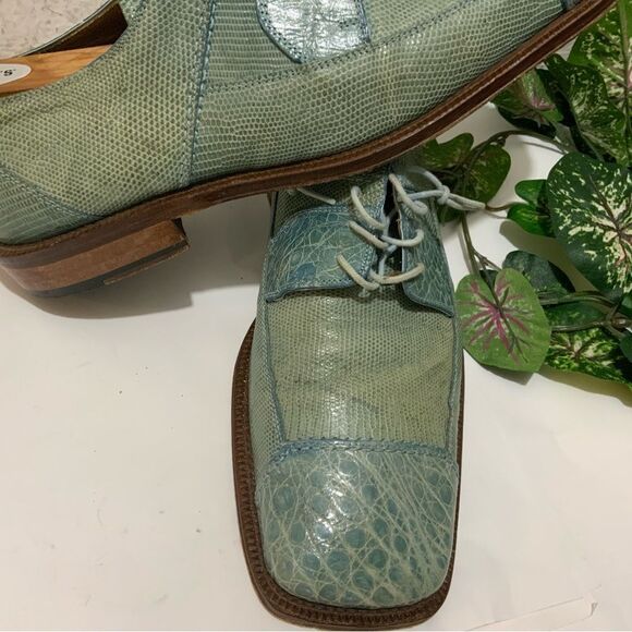 David Eden Lizard Lace-Up Mens Dress Shoes size 11 - Picture 11 of 16